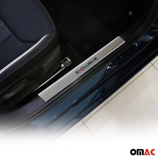 Ornamente prag exclusive pentru Skoda Scala 2019-2025, oțel inoxidabil, 2x