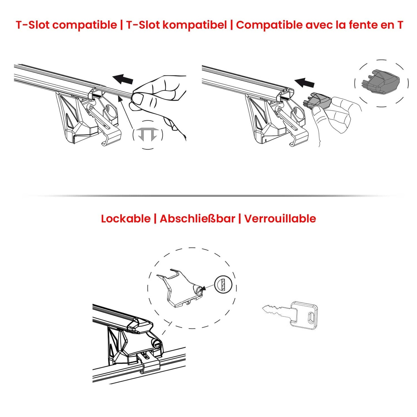 Dachträger Grundtäger für Audi A3 Sportback 8P 8V 2004-2020 100kg Alu Silber ABE