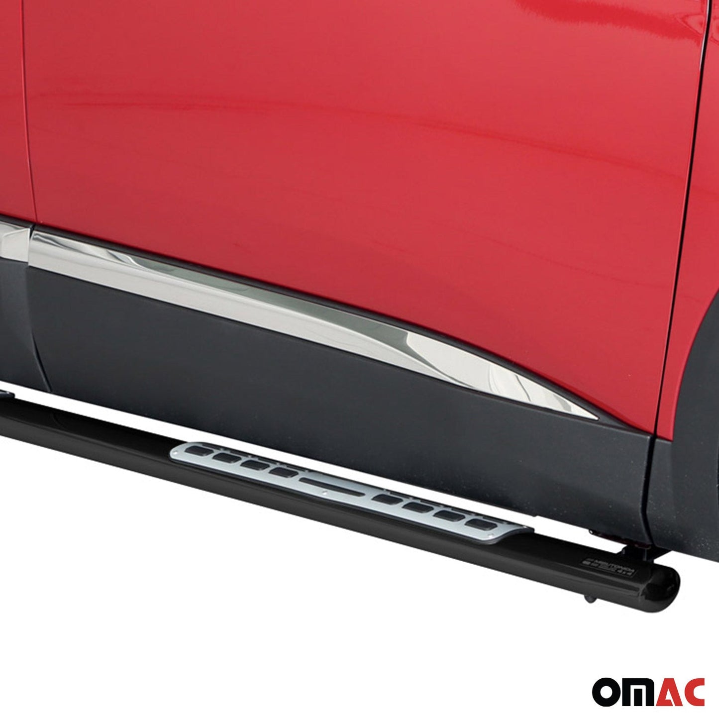 Edelstahl Seitenschweller Schwellerrohre für Peugeot 3008 2018-2021 Schwarz