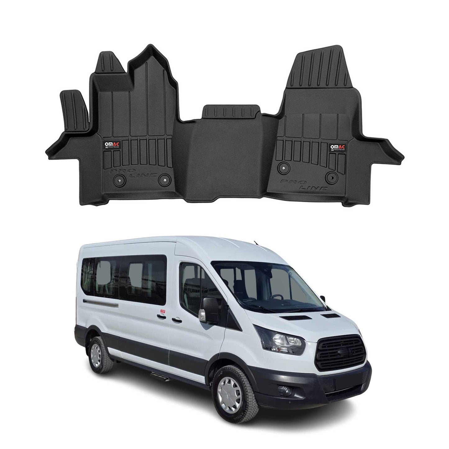 2015-2025 Ford Transit Fußmatten TPE Schwarz 1 tlg
