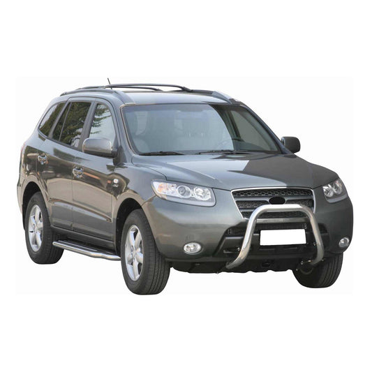 Frontbügel Frontschutzbügel für Hyundai Santa Fe 2006-2009 ø76mm Stahl Silber