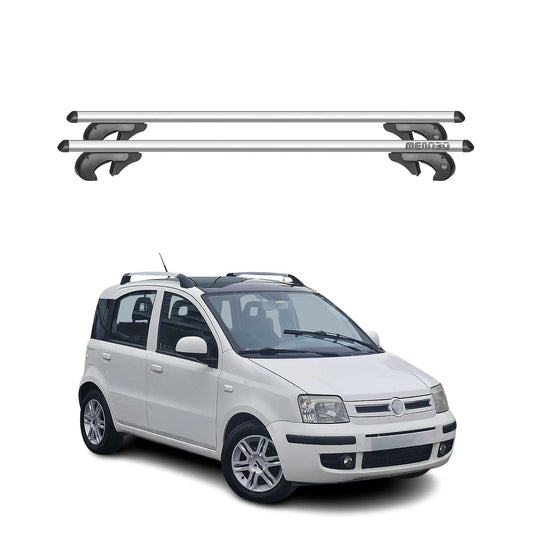Menabo Dachträger für Fiat Panda 319 Trussardi 2020-2025 90kg Alu Silber 2x