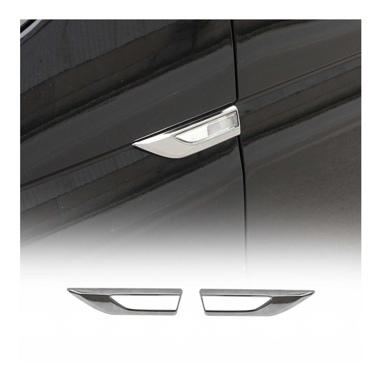 Blinkerrahmen Signalblende Blinker Umrandung für VW Caddy 2015-2020 Chrom ABS 2x