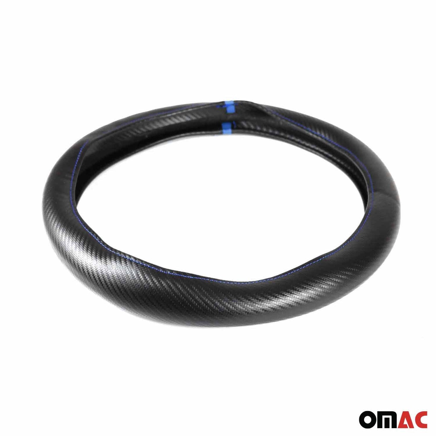 Lenkradbezug Lenkradschoner Lenkrad Abdeckung Schwarz Blau Streifen Ø 38-40 cm