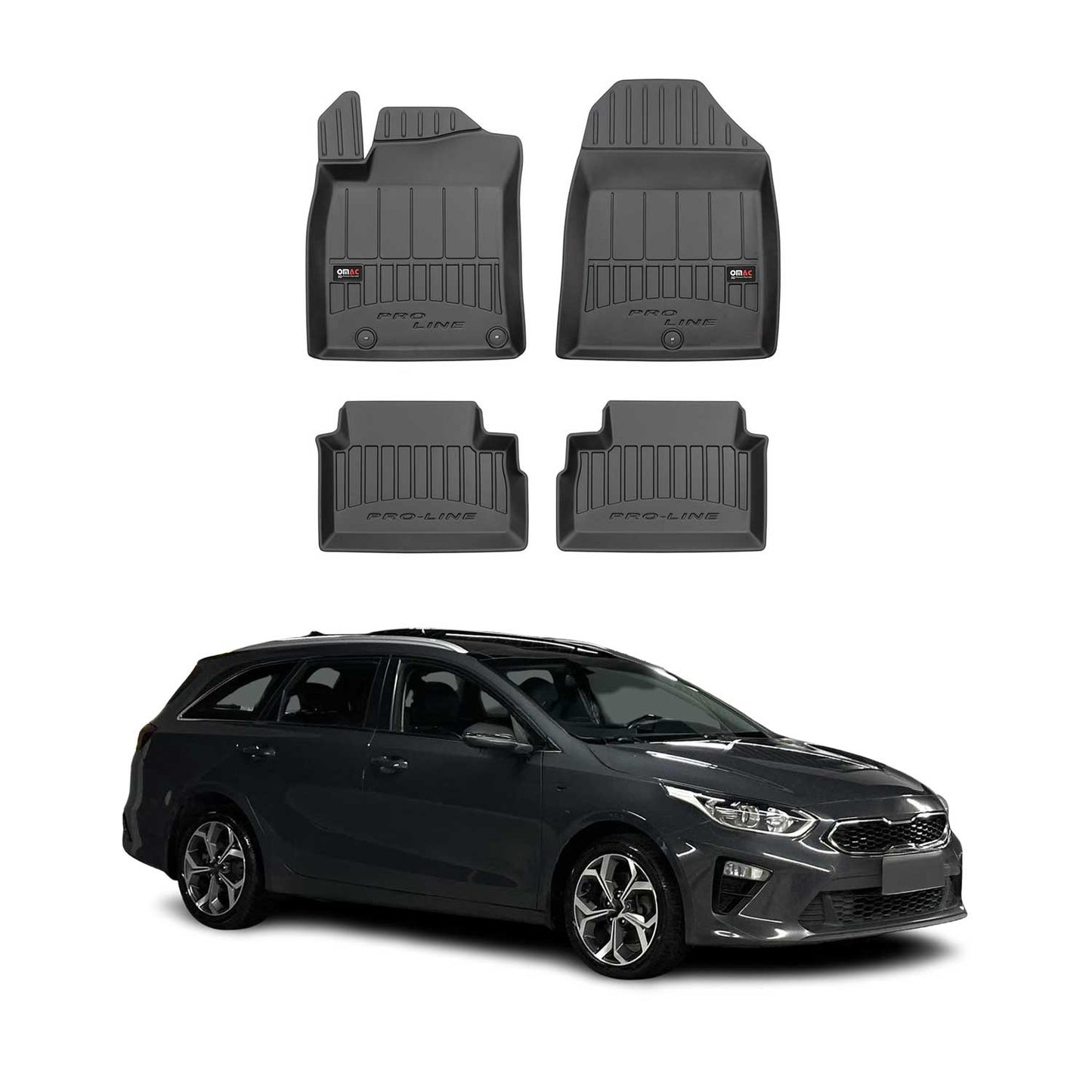 2018-2025 Kia Ceed Fußmatten TPE Schwarz 4 tlg