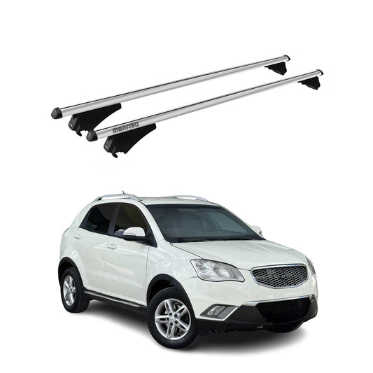 Menabo Dachträger Grundtäger für Ssangyong Korando 2010-2019 75kg Alu Silber 2x