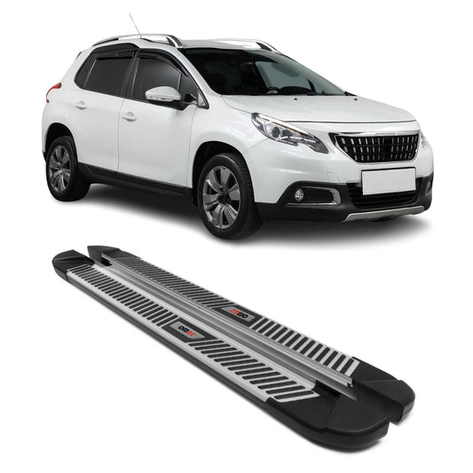 Trittbretter Seitenbretter Seitenschweller für Peugeot 2008 2013-19 Alu Schwarz