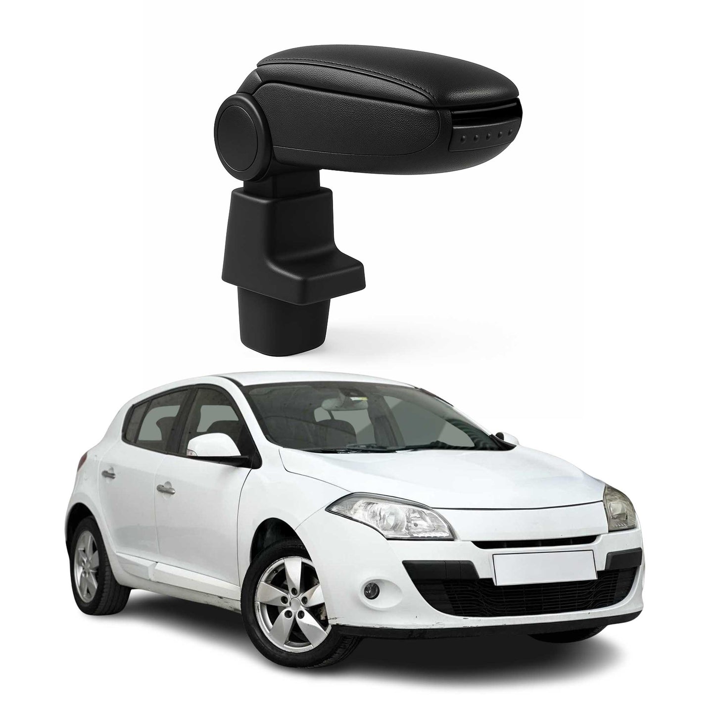 Mittelarmlehne Armlehne für Renault Megane 2008-2015 PU-Leder ABS Schwarz