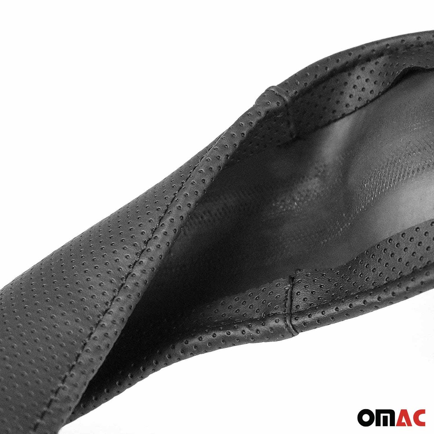 Lenkradbezug Lenkradschoner Lenkrad Abdeckung Schwarz Rot Stiche Ø 38-40 cm