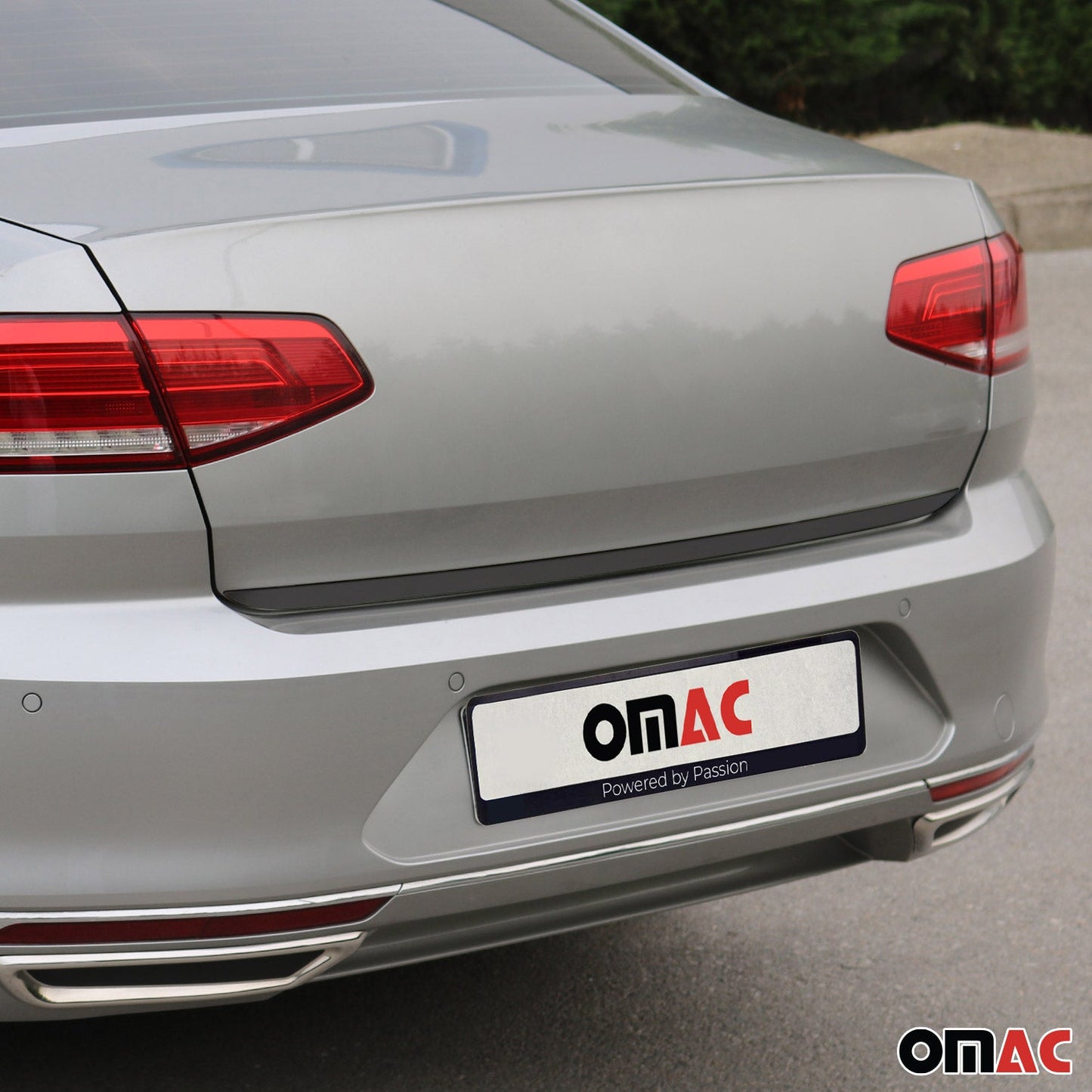 Bandă decorativă portbagaj, bandă decorativă spate pentru VW Passat B8 2015-2021 sedan, oțel inoxidabil, finisaj închis