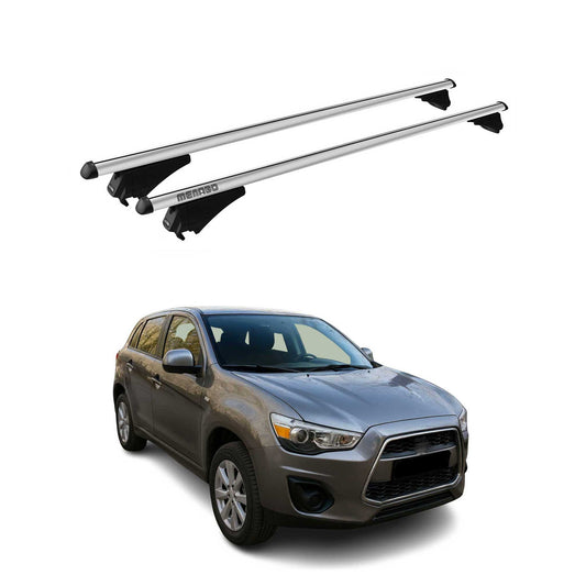Menabo Dachträger Grundtäger für Mitsubishi ASX 2010-2023 75kg Alu Silber 2tlg