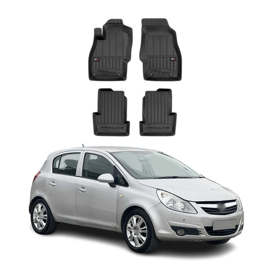 OMAC Gummi Fußmatten für Opel Corsa D 2006-2014 Premium TPE Automatten 4tlg