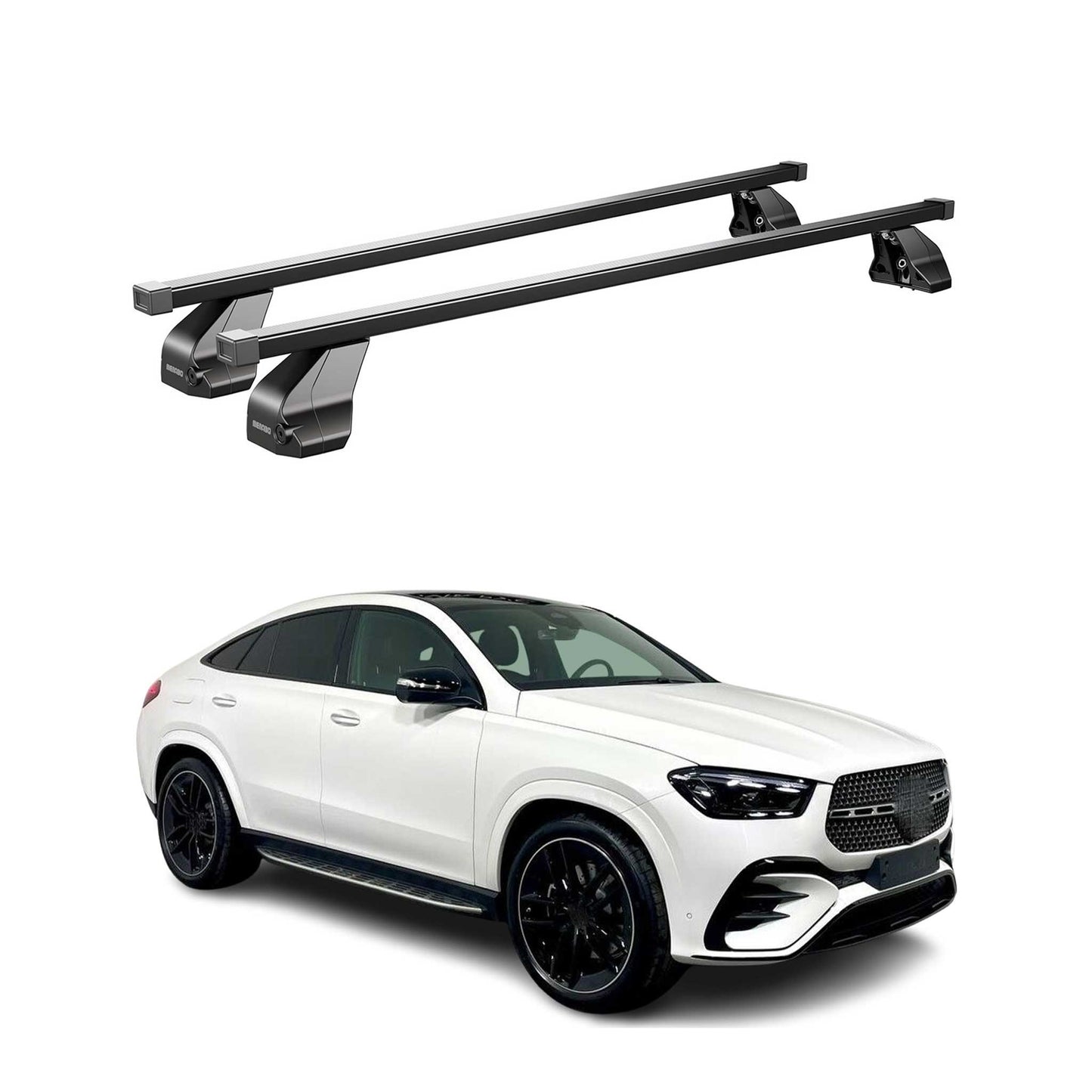 Menabo Dachträger Grundtäger für Mercedes GLE C167 2018-2025 75kg Stahl Schwarz