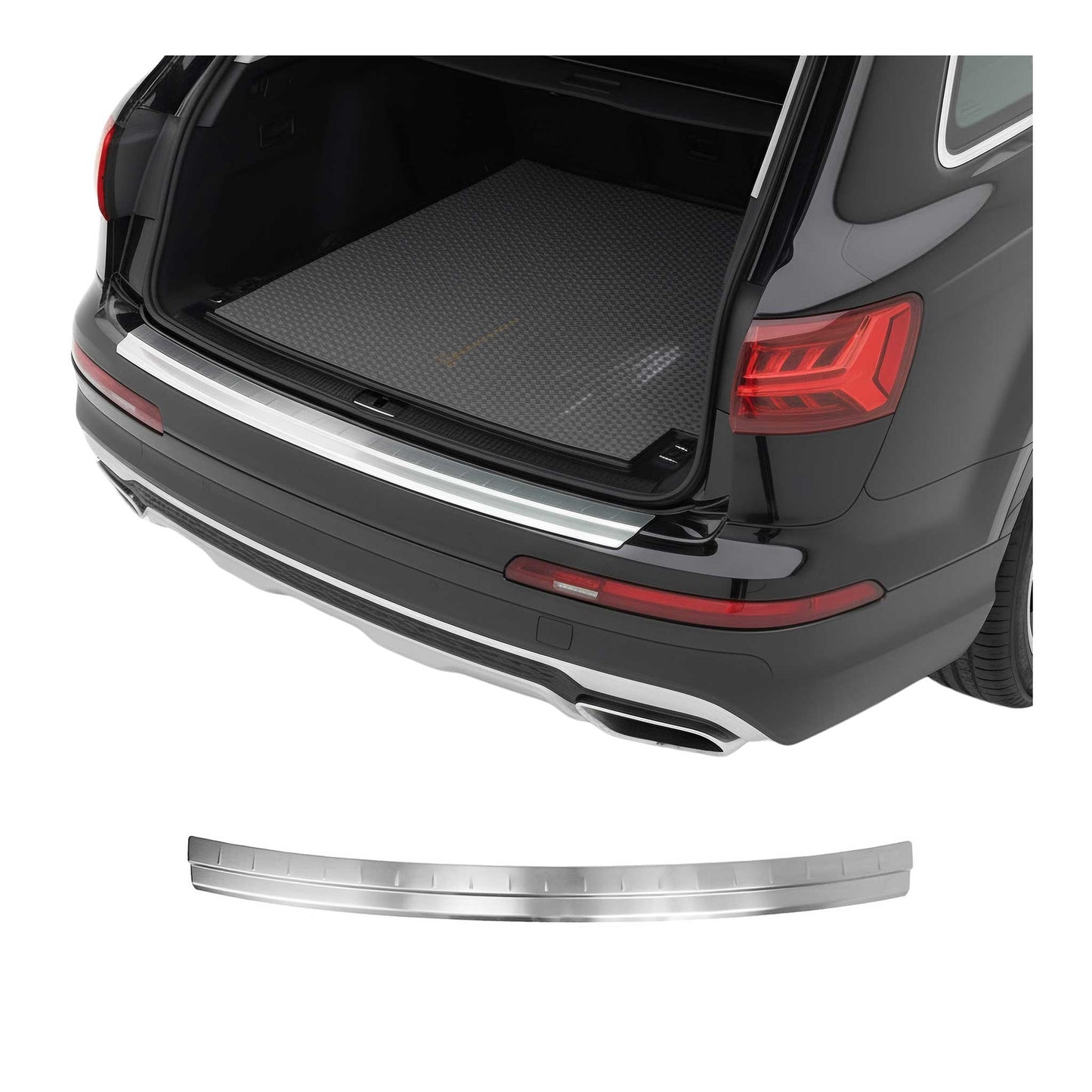Ladekantenschutz Stoßstangenschutz für Audi Q7 4M 2015-2025 Chrom Gebürstet