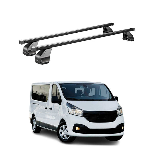 Menabo Dachträger Grundtäger für Opel Combo D 2011-2018 75kg Stahl Schwarz 2 tlg