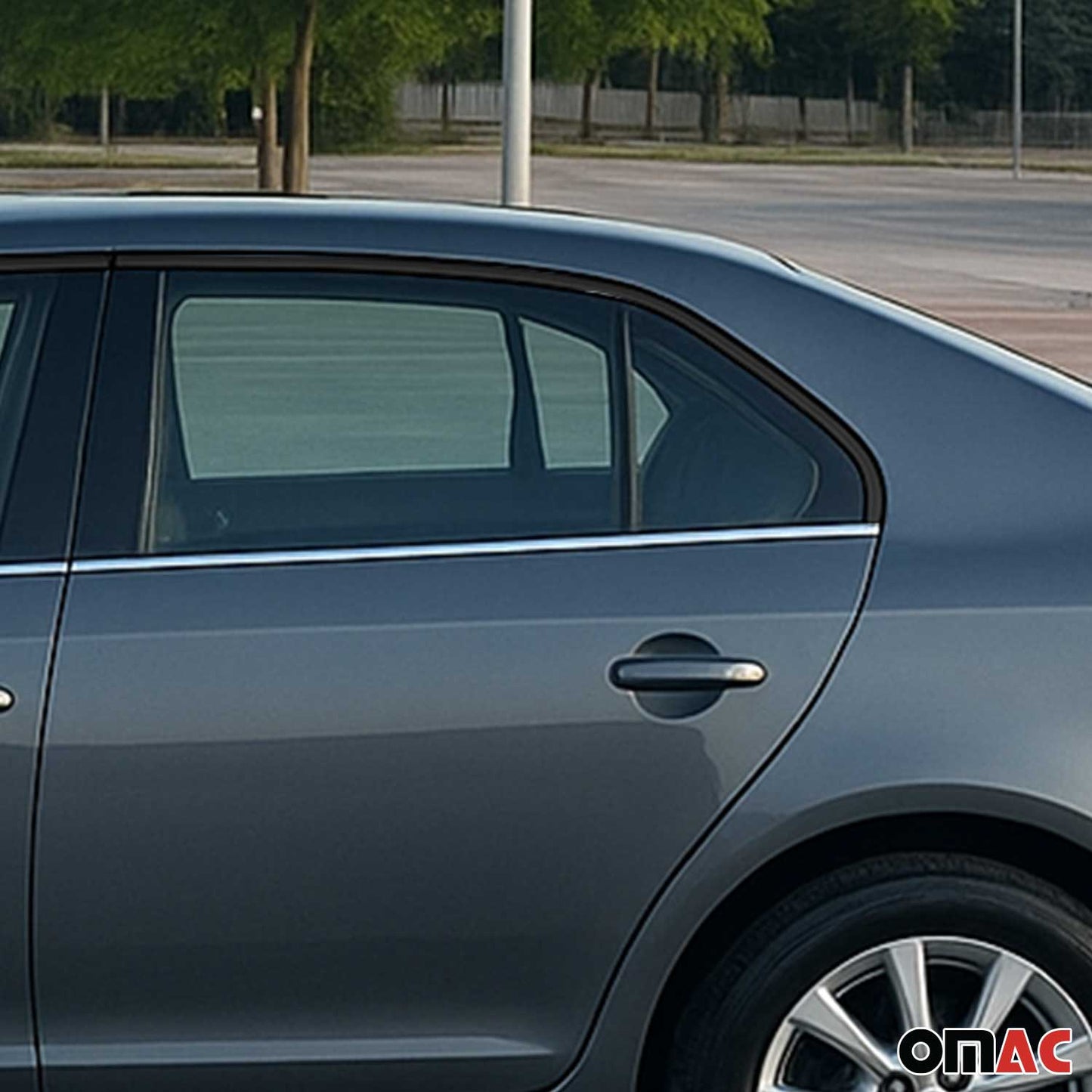 Benzi decorative pentru geamuri VW Jetta 2005-2010, oțel inoxidabil cromat, 4 bucăți