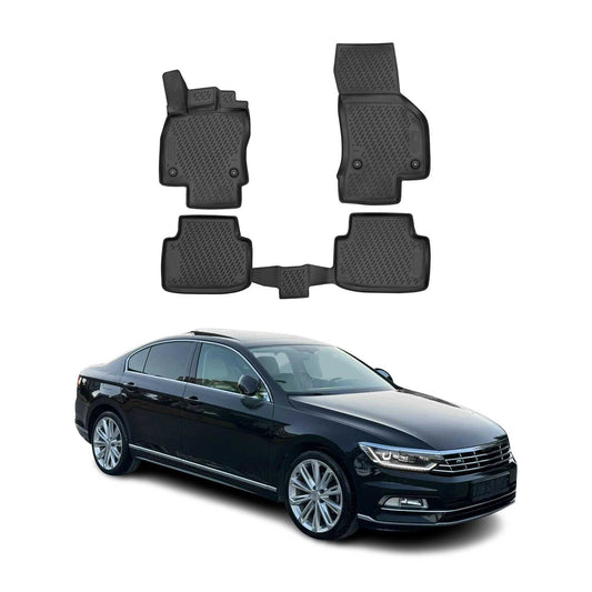 2014-2025 VW Passat B8 Fußmatten TPE Schwarz 4 tlg