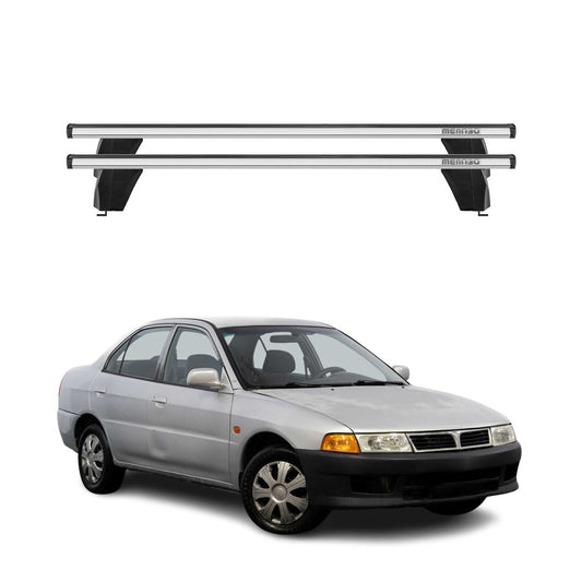 Menabo Dachträger Grundtäger für Mitsubishi Lancer 1995-2000 75kg Alu Silber 2x