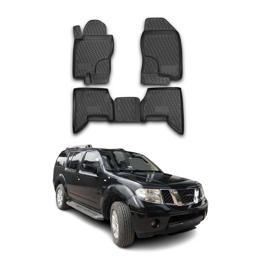 OMAC Fußmatten Gummimatten für Nissan Pathfinder 2005-2010 Automatten Schwarz 4x