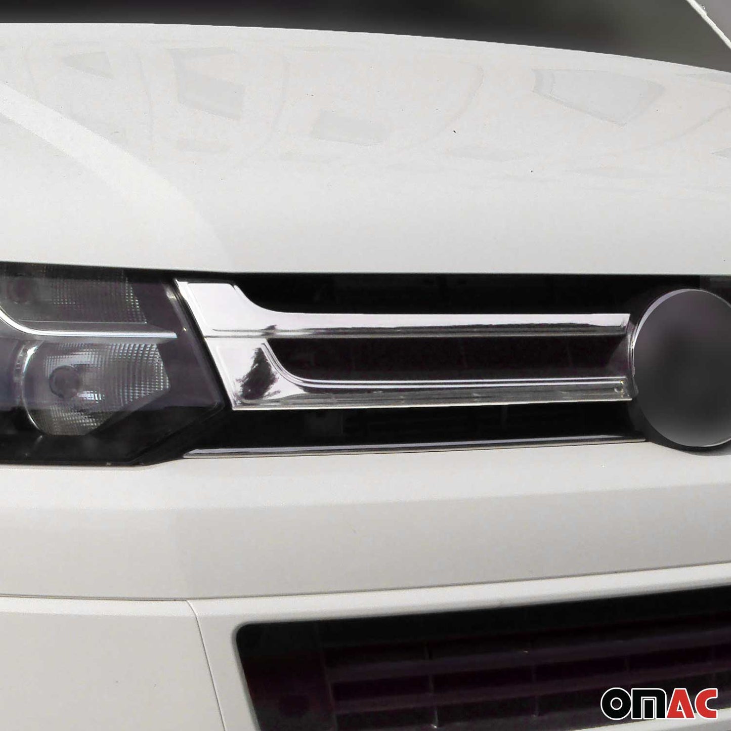 Kühlergrill Leisten Grillleisten für VW T5 2009-2015 Edelstahl Silber 1tlg