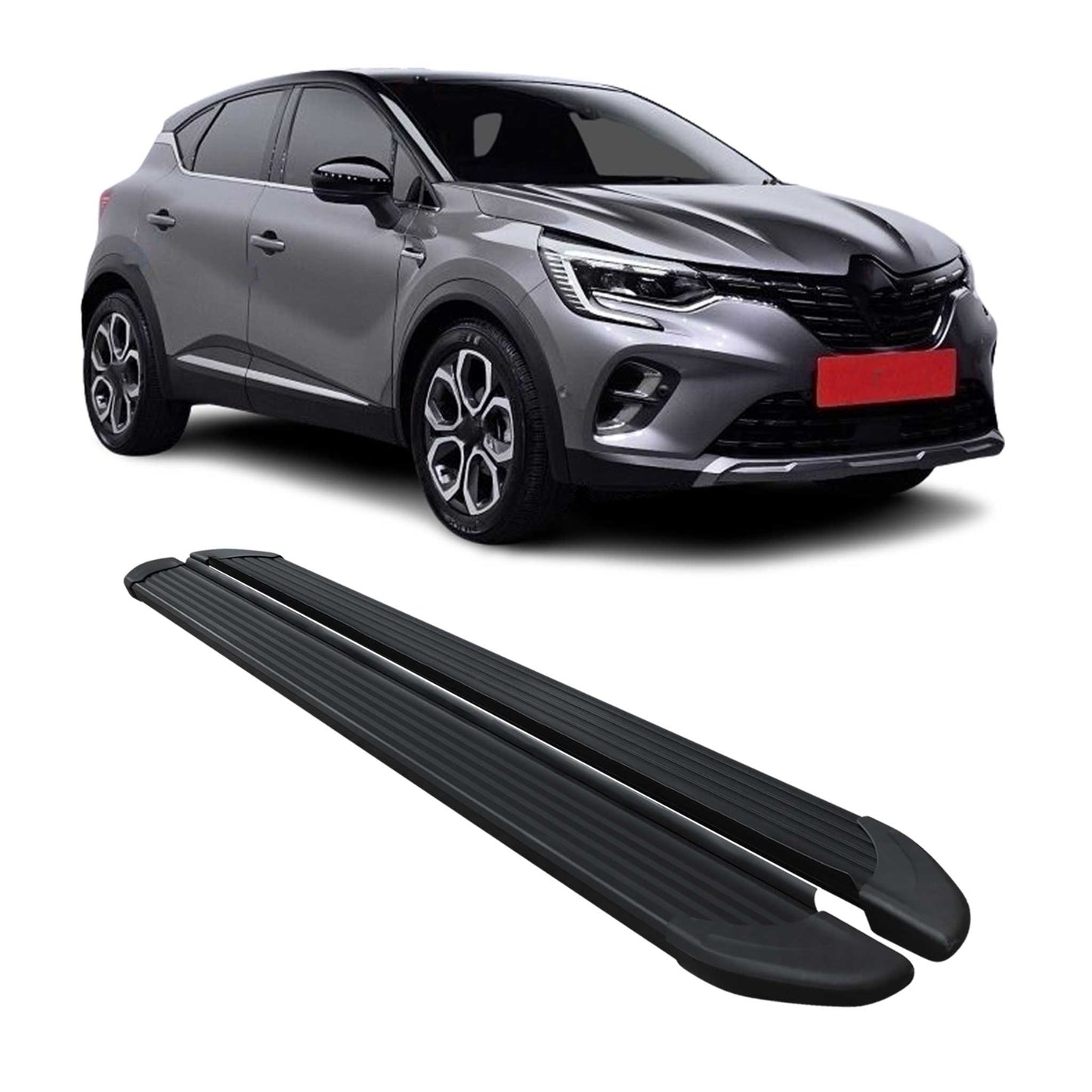 Trittbretter Seitenschweller für Renault Captur 2020-2025 Aluminium Schwarz 2x