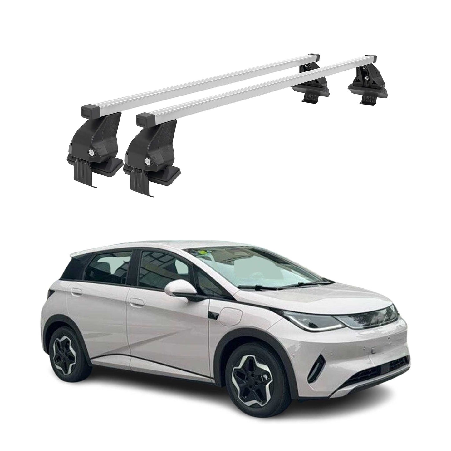 Menabo Dachträger Grundträger für BYD Dolphin 2023-2025 Stahl Grau 2tlg