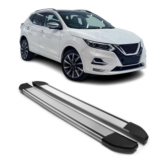 Alu Seitenschweller Trittbretter für Nissan X-Trail 2014-2021 Silber 2tlg