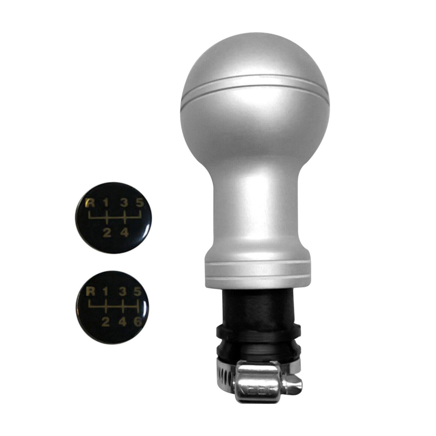 Schaltknauf Schaltknopf für VW Golf 1974-1983 5 / 6-Gang Aluminium Silber