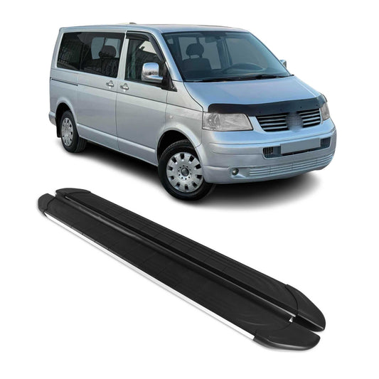 Trittbretter Seitenschweller für VW Transporter T5 2003-2015 Kurzer Schwarz Grau