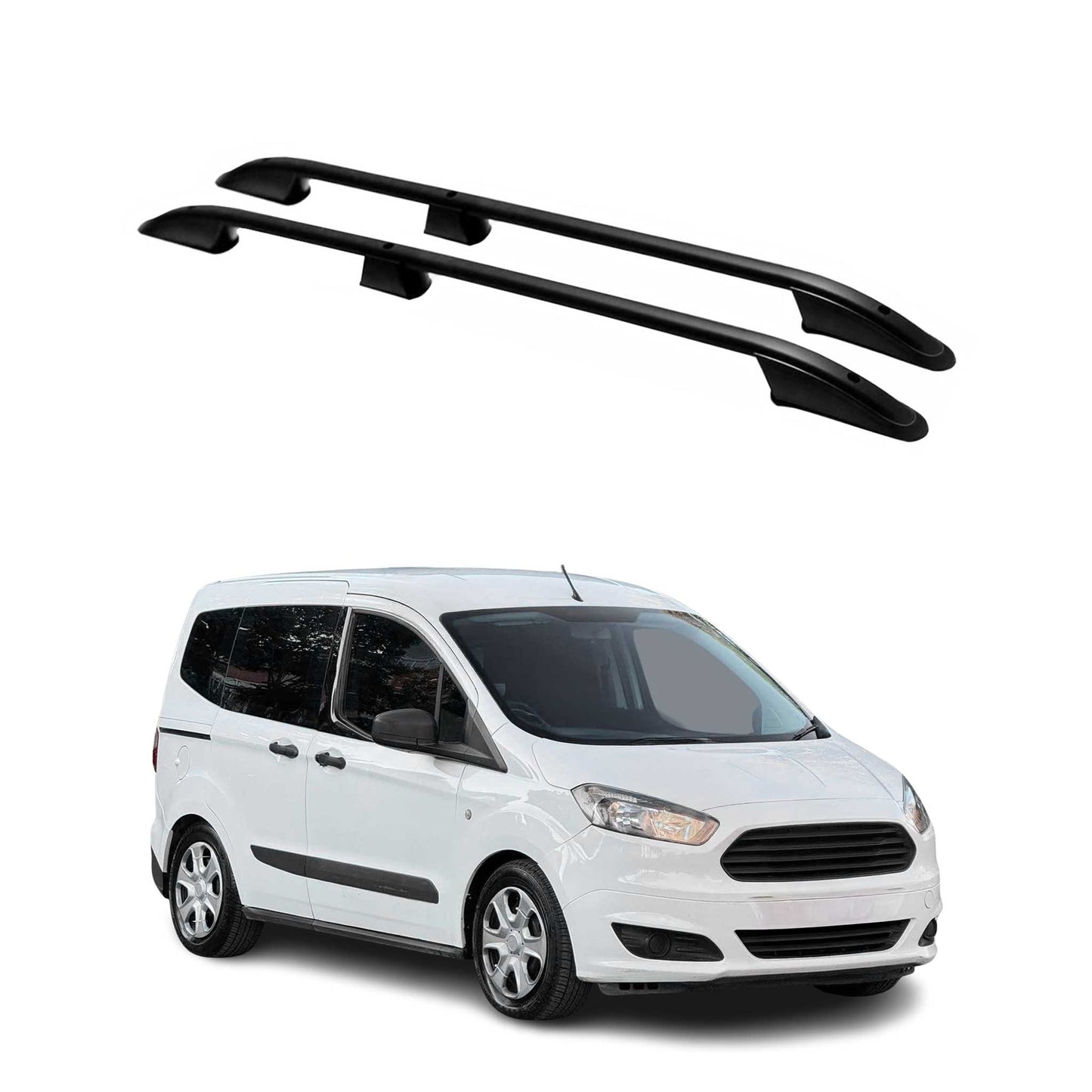Dachreling Dachträger für Ford Transit Tourneo Courier 2014-2024 Alu Schwarz