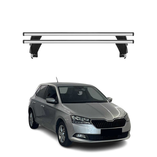 Menabo Dachträger Grundtäger für Skoda Fabia mk3 2014-2021 50kg Alu Silber 2 tlg