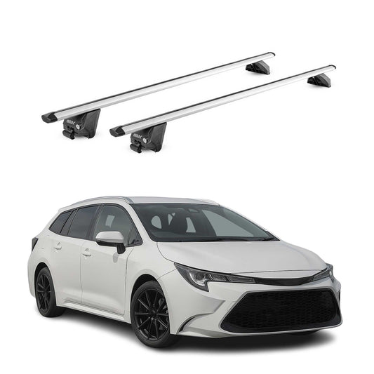 Portbagaj de plafon pentru Suzuki Swace 2020-2025 100kg aluminiu argintiu 2 piese ABE