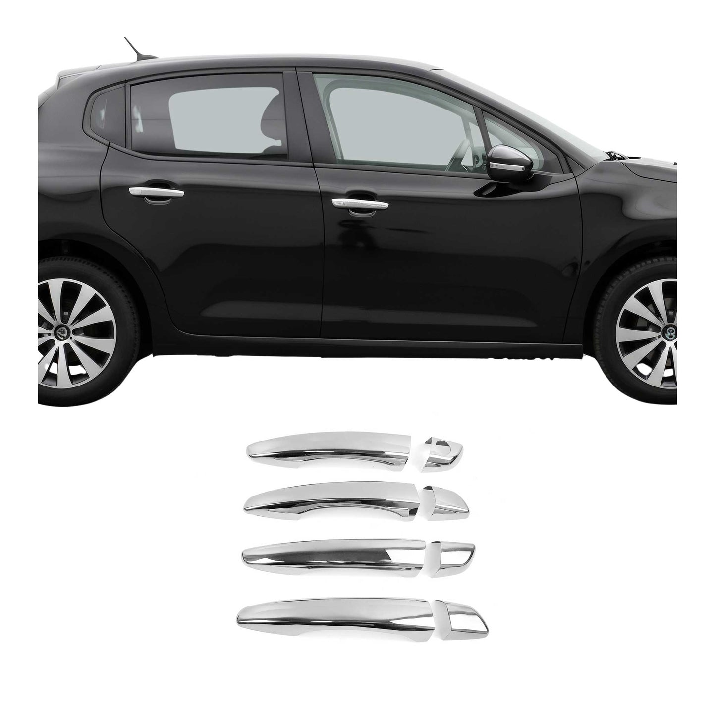 Türgriff Blende für Peugeot 208  / 2008 2019-2024 4Tür H1 Edelstahl Chrom 8tlg
