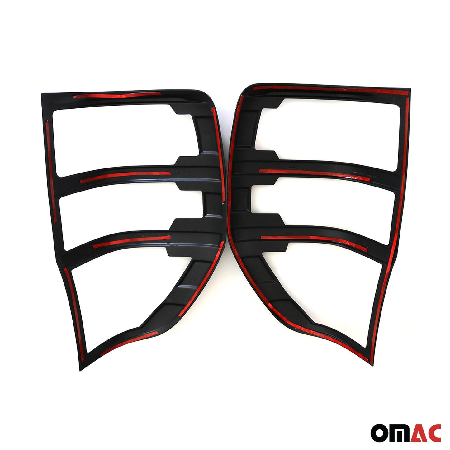 Rücklicht Leisten Heckleuchte für Ford Ranger 2011-2024 Chrom ABS Dunkel 2tlg