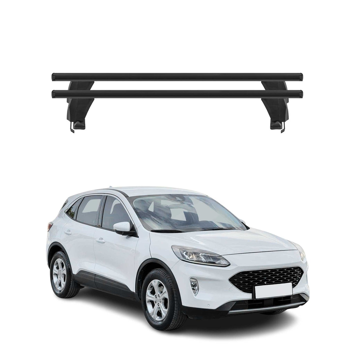 Suport de bază pentru portbagaj Menabo pentru Ford Kuga mk3 2019-2025 50 kg aluminiu negru 2 buc