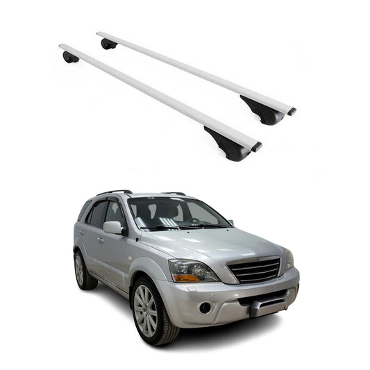 Dachträger Grundtäger für Kia Sorento 2002-2009 75kg Metall Silber 2 tlg