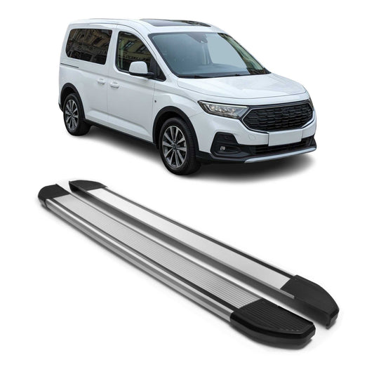 Trittbretter Seitenschweller für Ford Tourneo Connect 2019-21 L1 FL Alu Grau 2x