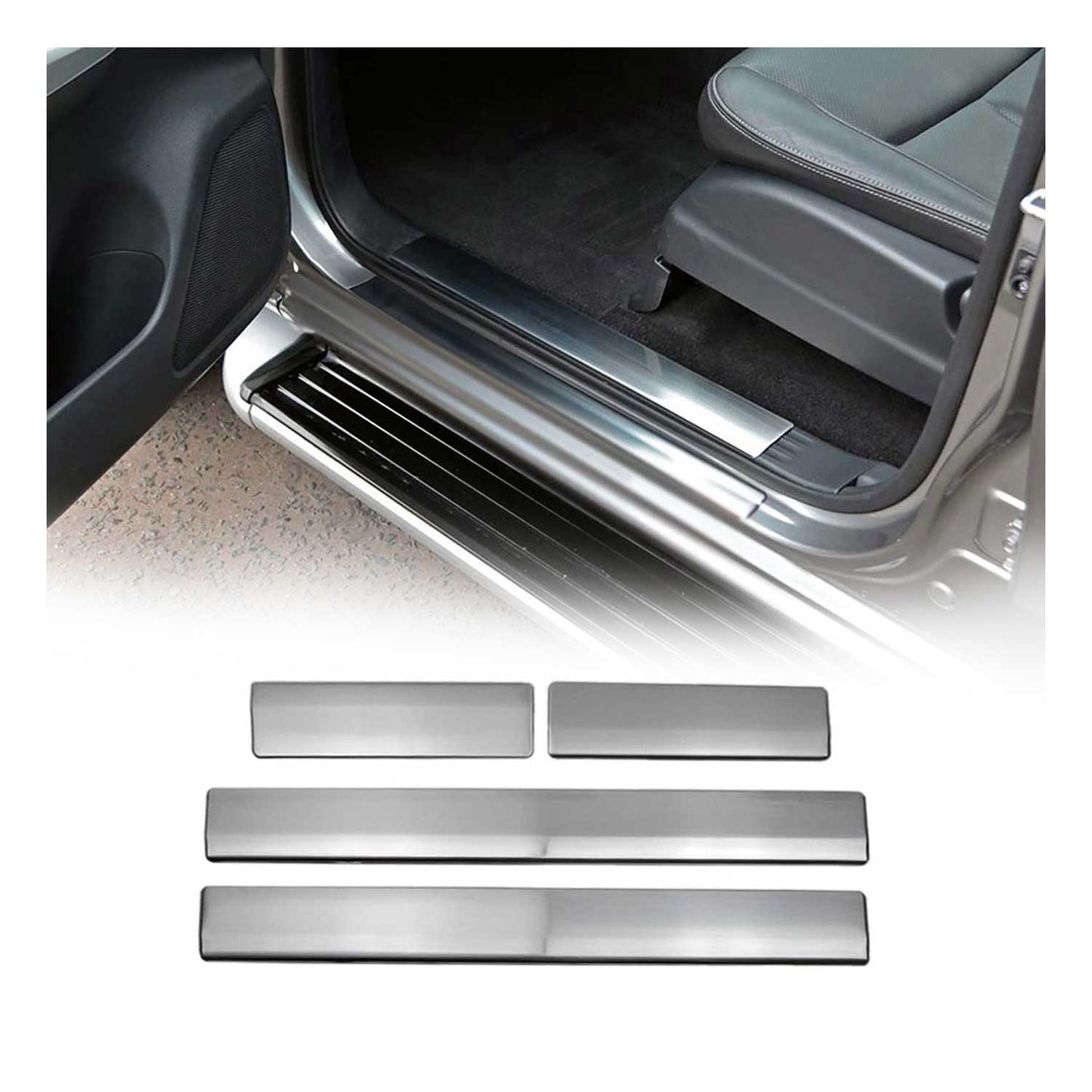 2004-2014 Nissan Navara Norm Chrome osłony progów drzwi ze stali nierdzewnej 4x