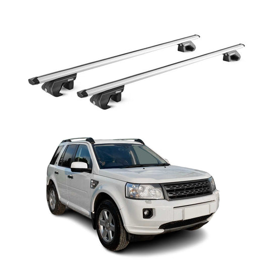 Dachträger Grundtäger für Land Rover Freelander 2 2007-2015 90kg Alu Grau 2x ABE