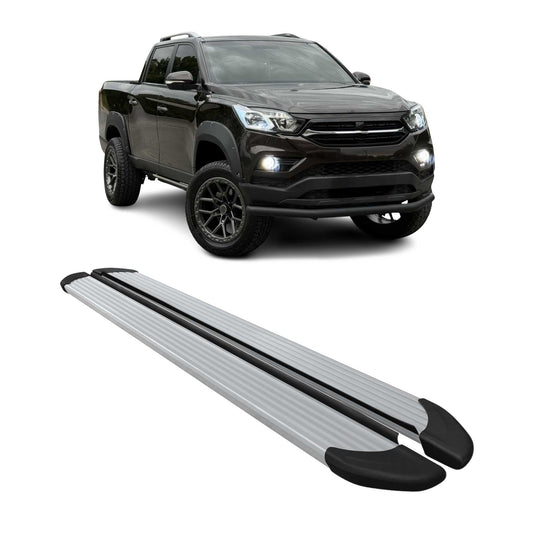 Seitenschweller Trittbretter Schweller für Ssangyong Musso Sport 2018-2025 Alu