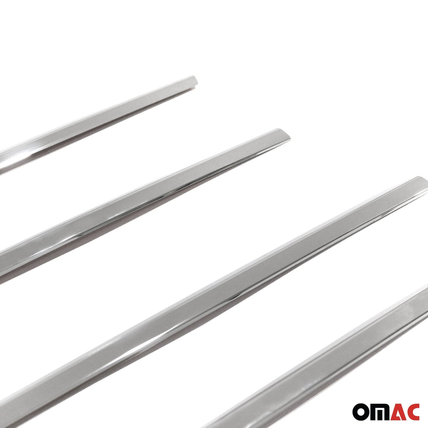 Benzi decorative pentru geamuri Skoda Kamiq 2020-2025, oțel inoxidabil cromat, 6 bucăți