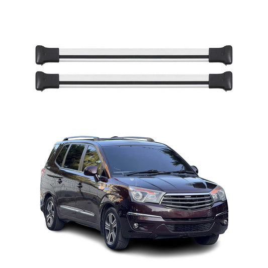 Portbagaj de plafon pentru Ssangyong Rodius 2013-2019 75kg Gri aluminiu 2 buc
