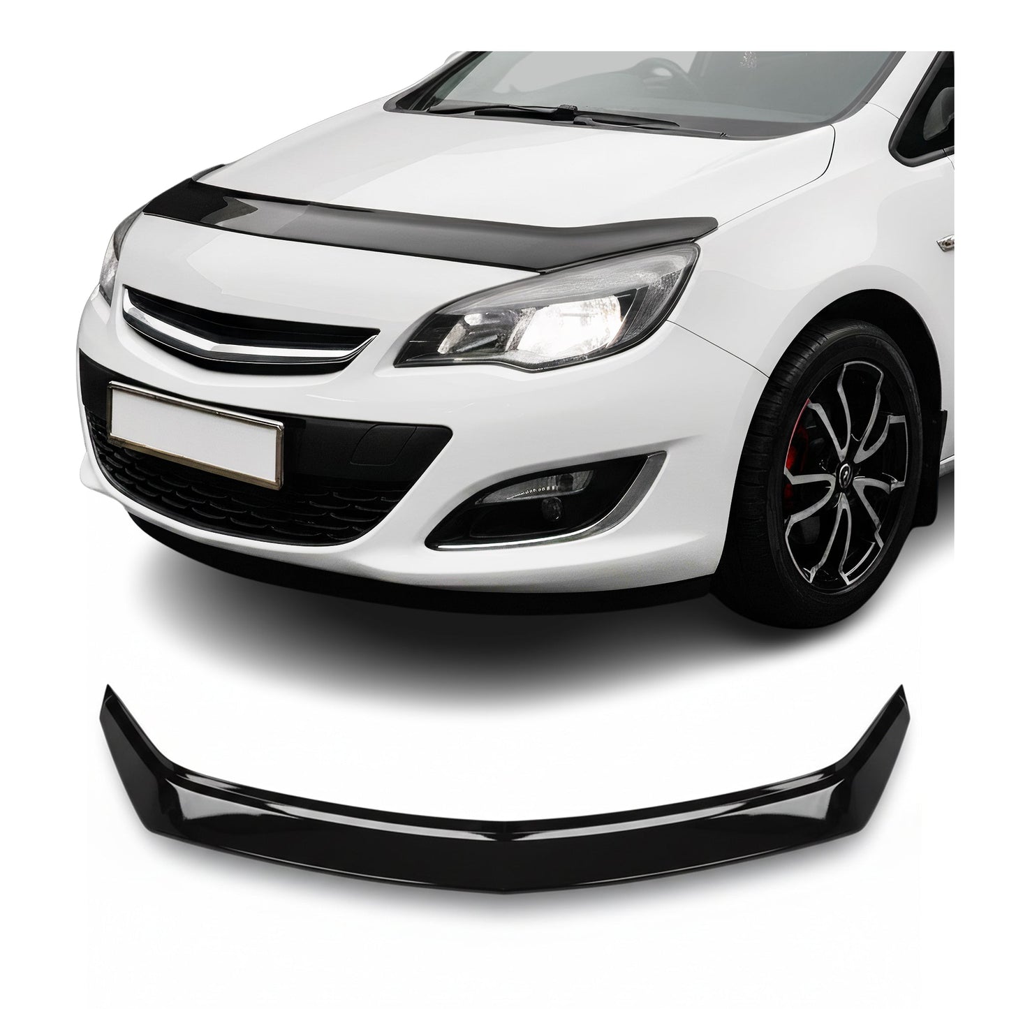 Motorhaube Deflektor Insekten Steinschlagschutz für Opel Astra J 2009-15 Dunkel