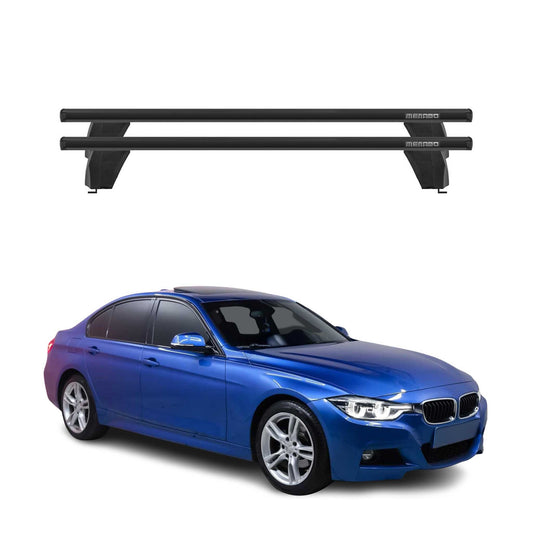 Menabo Dachträger Grundtäger für BMW 3er F30 2012-2019 75kg Alu Schwarz 2 tlg
