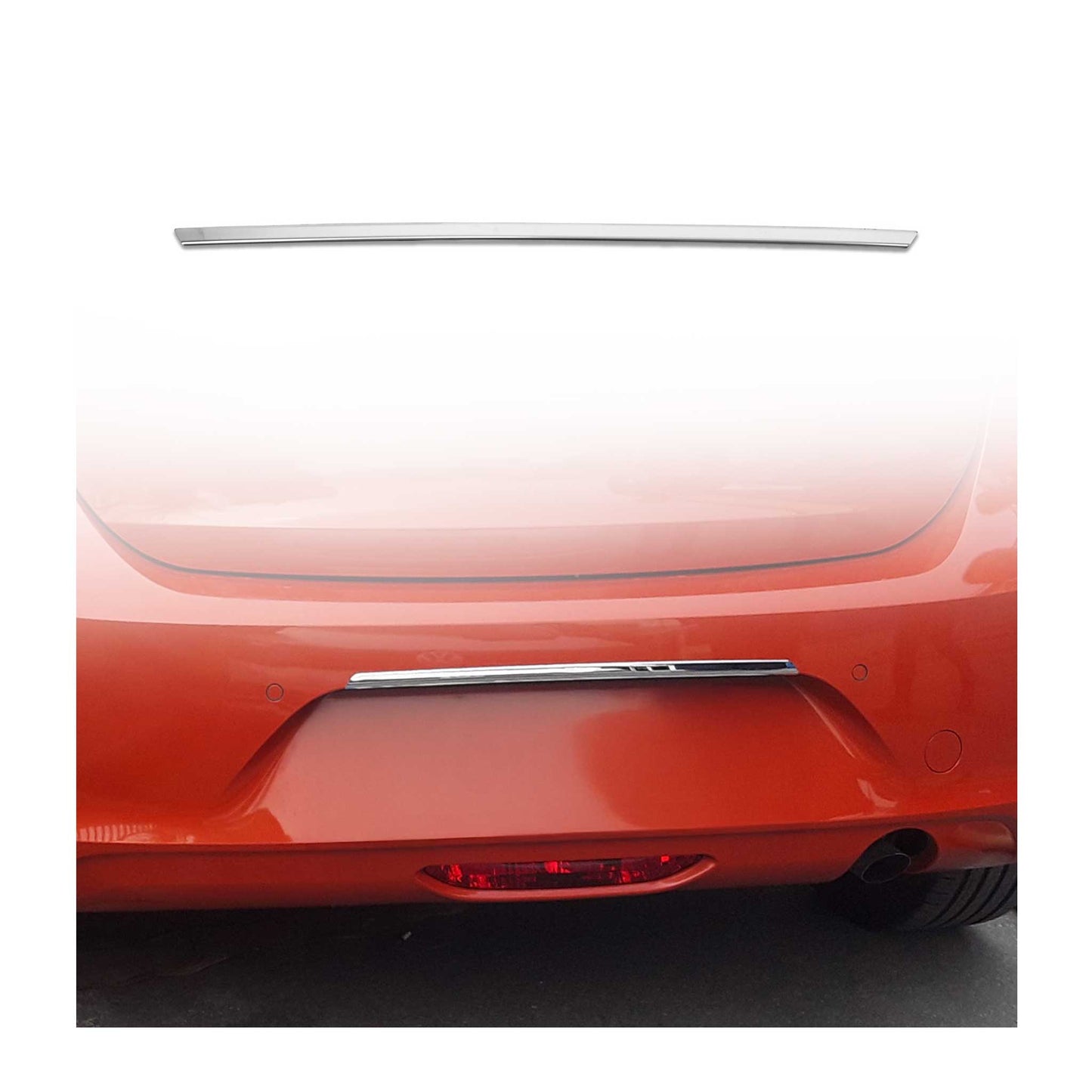 Bandă decorativă portbagaj, bandă decorativă hayon pentru Opel Corsa F 2019-2025, oțel inoxidabil cromat