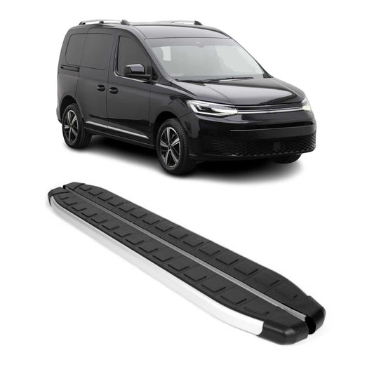 Seitenschweller Trittbretter für VW Caddy 2020-2024 L1 Kurzer Schwarz