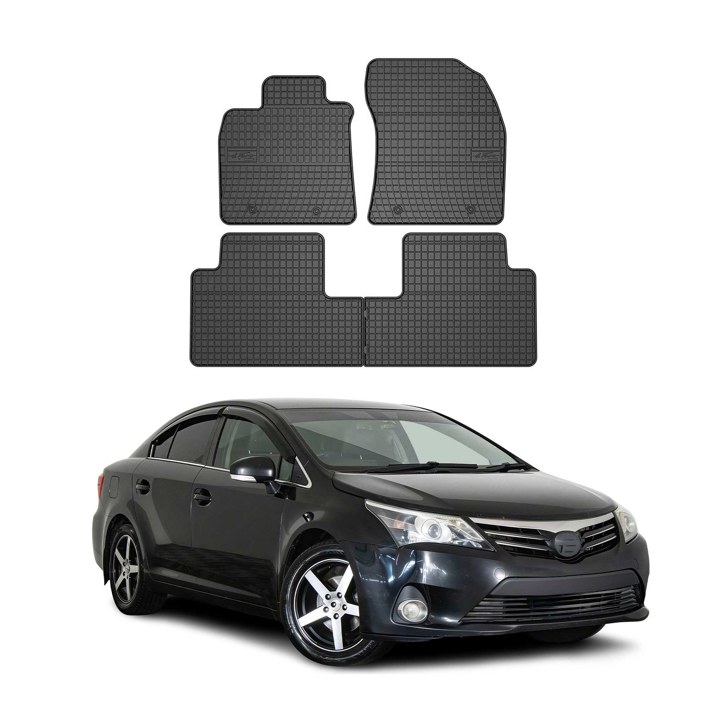 2009-2018 Toyota Avensis Fußmatten Gummi Schwarz 4 tlg