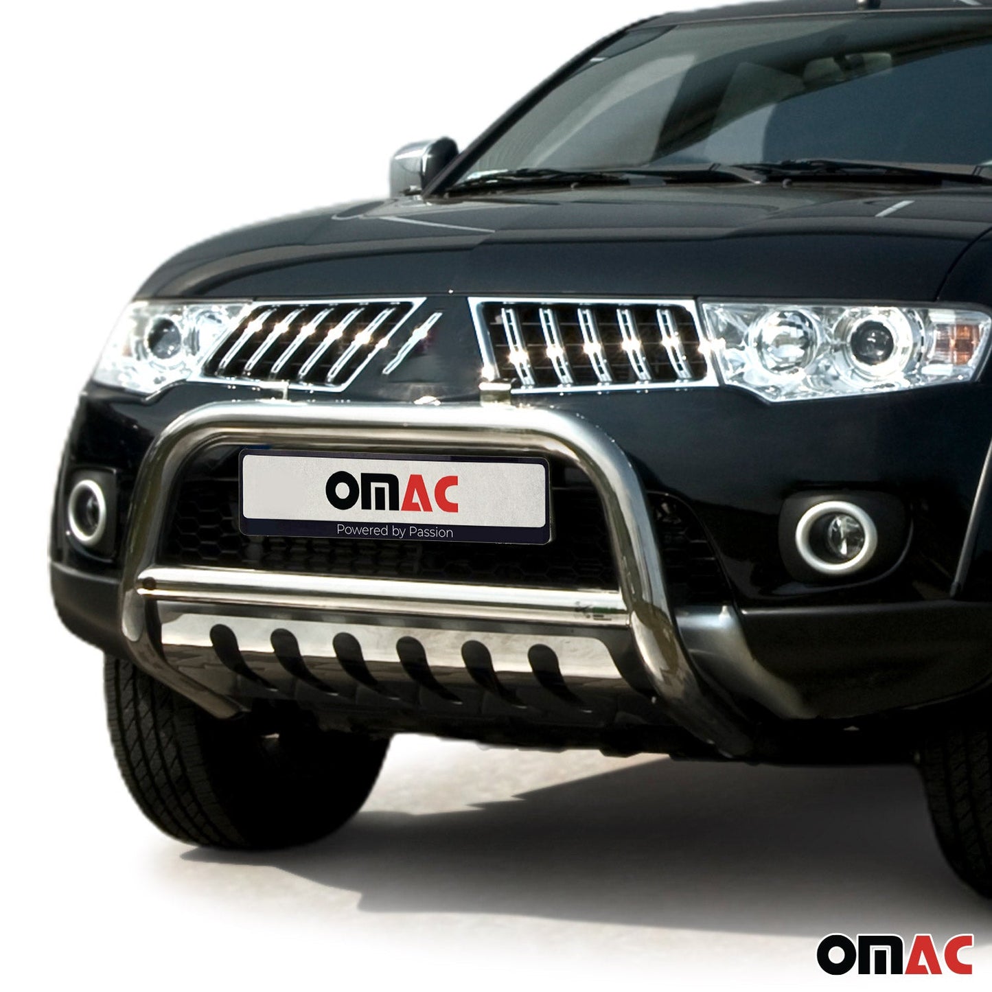 Bară de protecție față pentru Mitsubishi L200 2009-2015, omologată ABE, oțel inoxidabil, argintiu