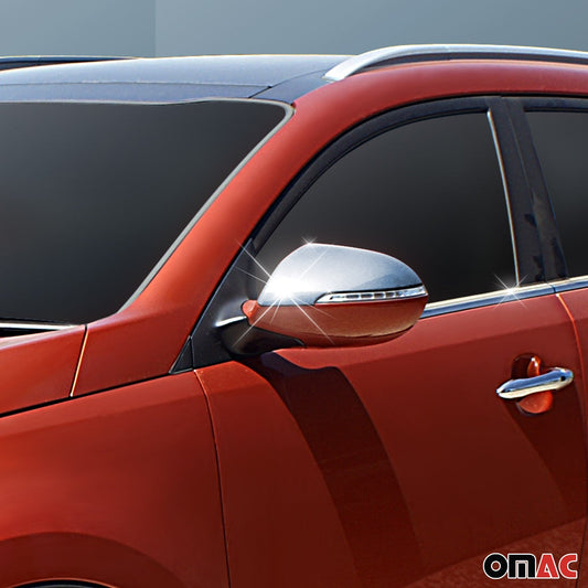 Spiegelkappen Spiegelabdeckung für Kia Sportage 2010-2015 Edelstahl Silber 2tlg