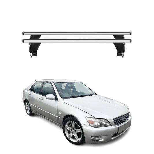 Menabo Dachträger Grundtäger für Lexus IS XE10 1998-2005 50kg Alu Silber 2 tlg